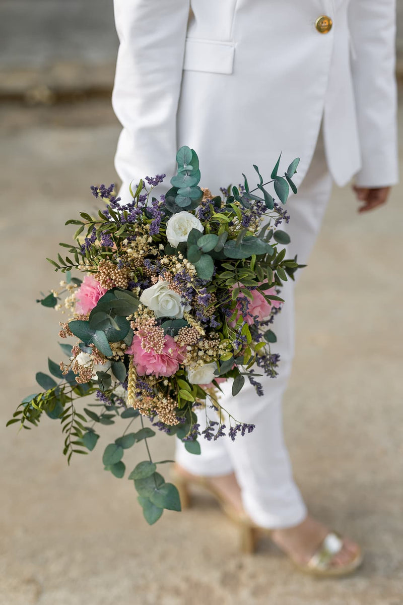 Ramo de novia Horizontal Flores preservadas Flowering Moments
